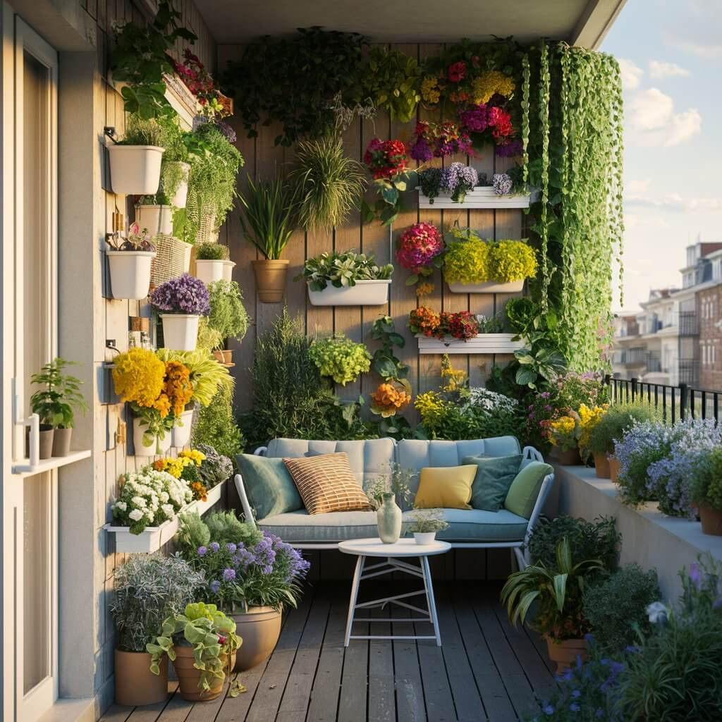 Maximize Your Space: 20 Stunning Vertical Garden Ideas For Balcony Greenery throughout Modern Outdoor Lounge Furniture Ideas