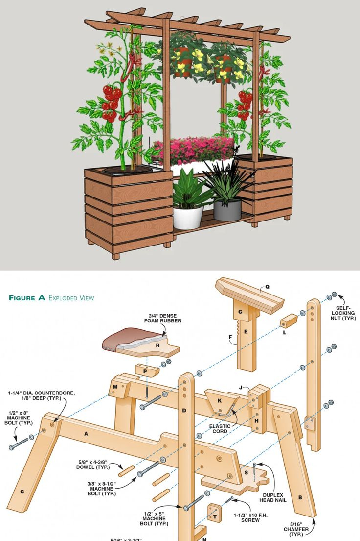 Outdoor Plant Stand With Arbor Printable Woodworking Plans | Etsy ... inside Simple woodworking joints that keep outdoor plant stands sturdy on uneven patios