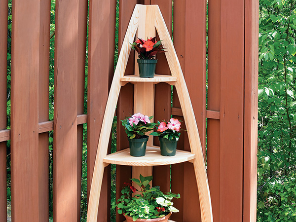 Project: Outdoor Corner Plant Stand - Woodworking | Blog | Videos ... within Wooden Outdoor Plant Stand Diy