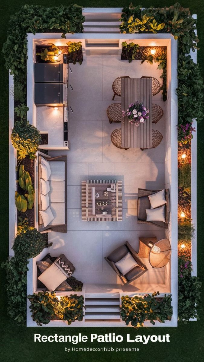 Rectangle Patio Layout Ideas 2024 – Artofit for Outdoor End Table For Lounge Chairs