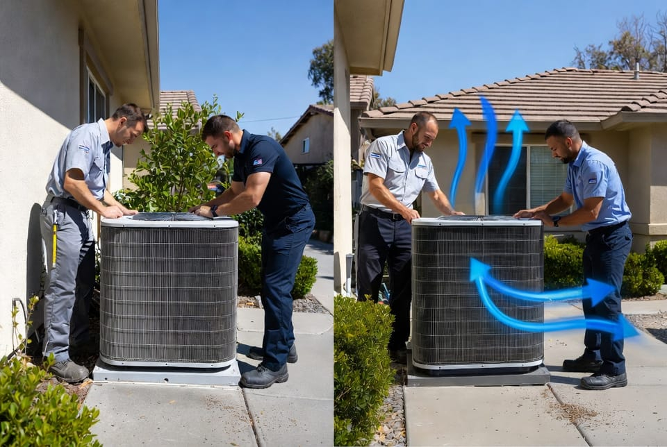 The Hvac Outdoor Unit Placement: Clearance Requirements For Proper Airflow with How To Choose Outdoor Ceiling Fan