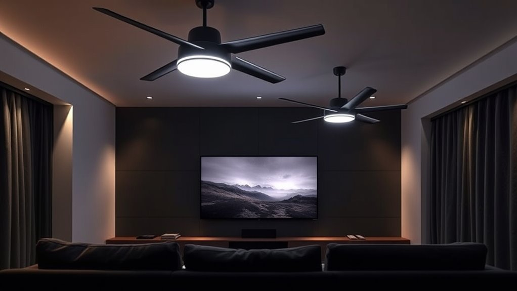 Using Smart Ceiling Fans With Home Theater Systems - Top Ceiling Fans regarding The Quiet Revolution Inside Modern Outdoor Ceiling Fan Motors and Smart Home Integration